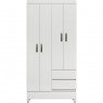 Guarda Roupa 4 Portas 2 Gavetas Branco
